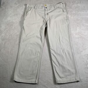 Carhartt Pants Mens 38x30 (38x27) Khaki Rugged Flex Relaxed Fit‎ Carpenter Work